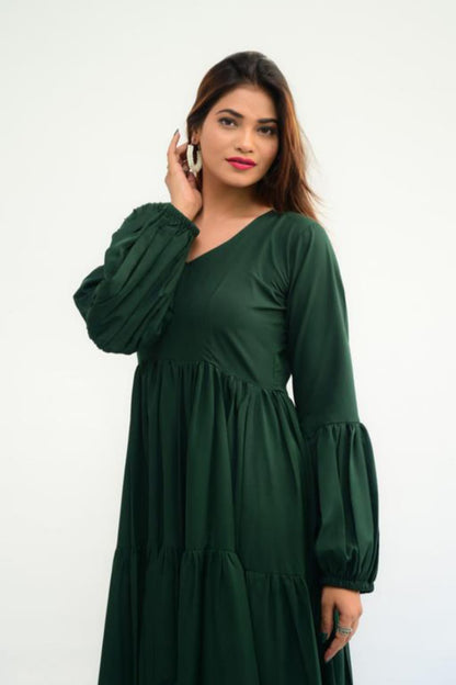 Dark Green Gown for woman