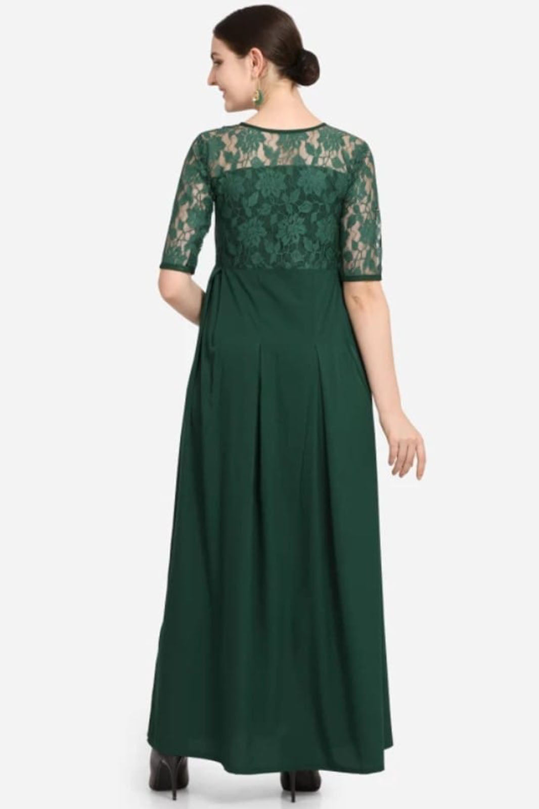 Green Fancy maxi dress