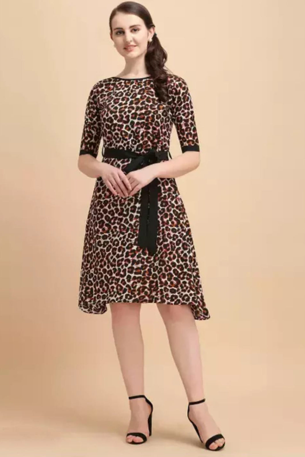 Leopard printed party wear