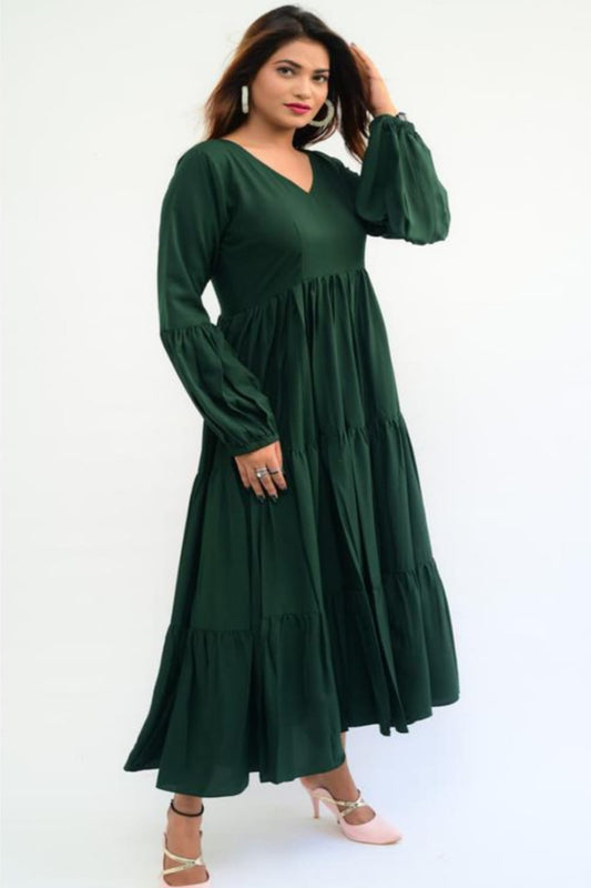 Dark Green Gown for woman