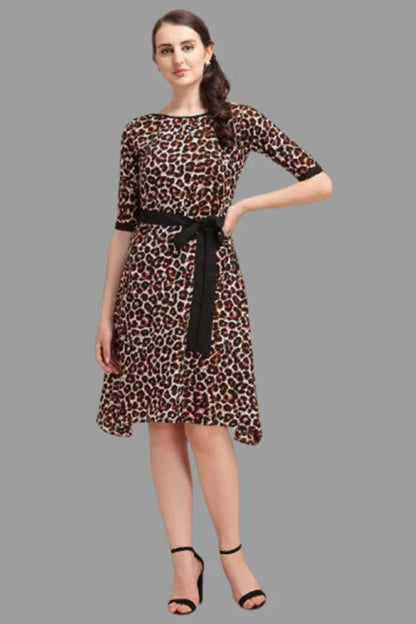 Leopard printed party wear