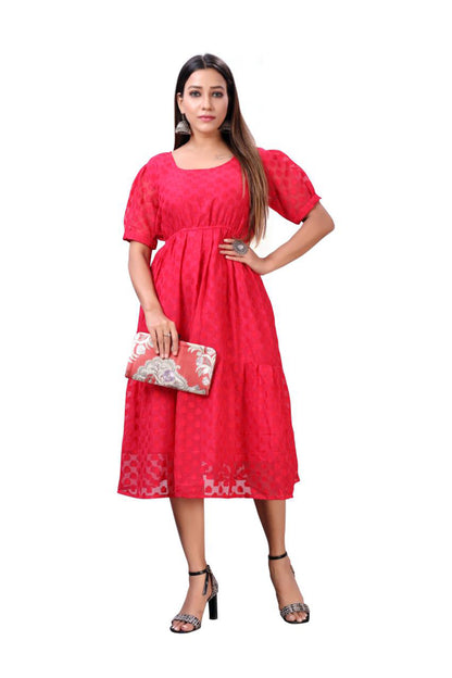 Rani pink Georgette dress