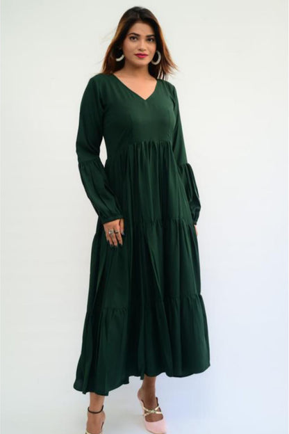 Dark Green Gown for woman