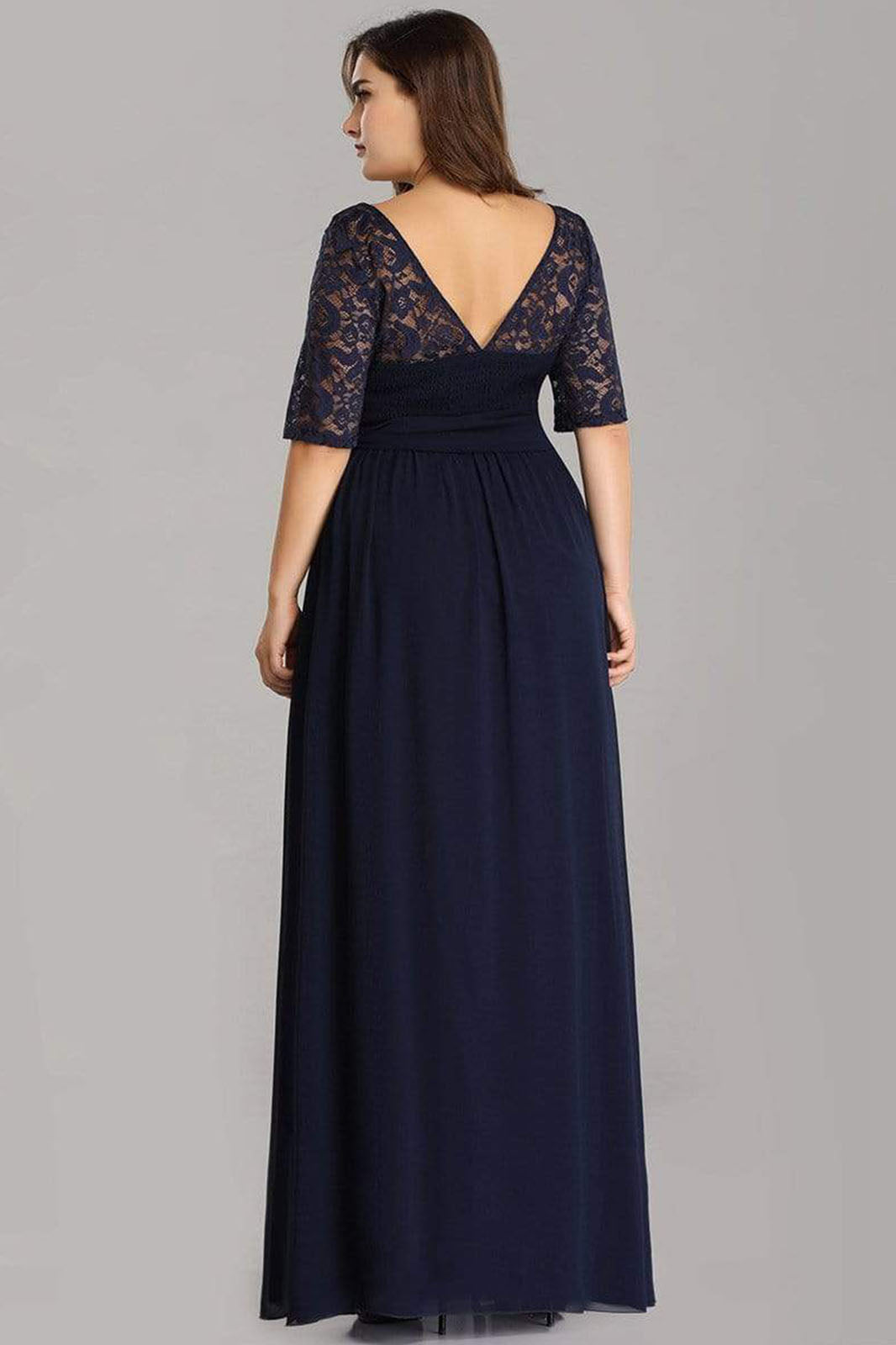 Dark Blue Fancy Georgette Long Gown