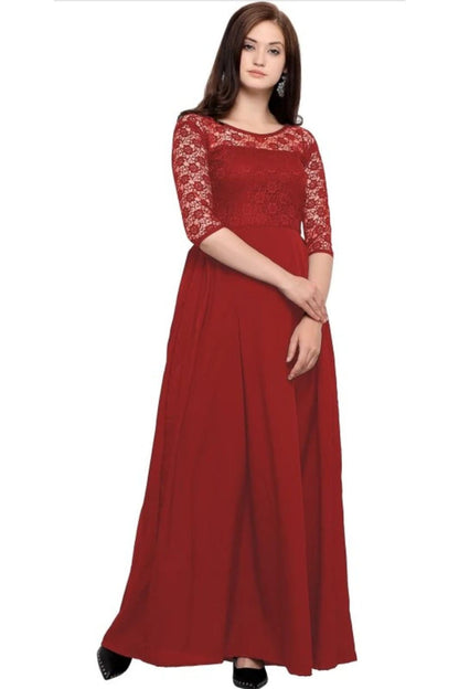 Red Fancy maxi dress