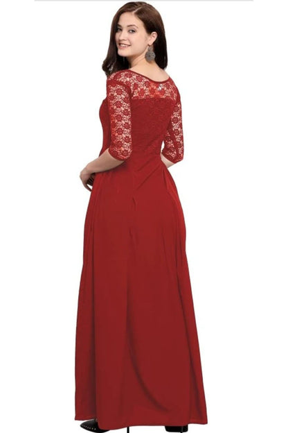 Red Fancy maxi dress