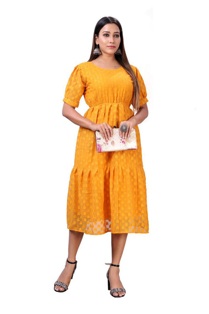 Yellow Georgette dress