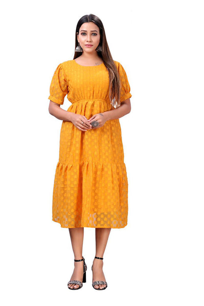 Yellow Georgette dress