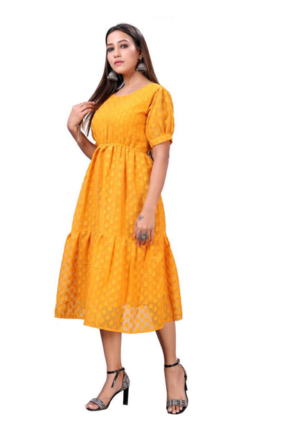 Yellow Georgette dress