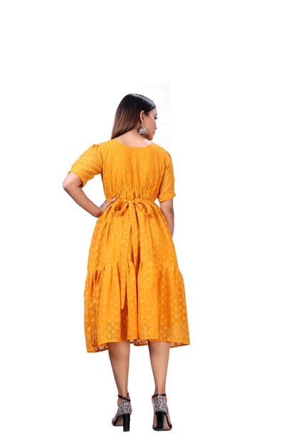 Yellow Georgette dress