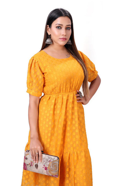 Yellow Georgette dress