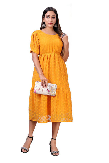 Yellow Georgette dress