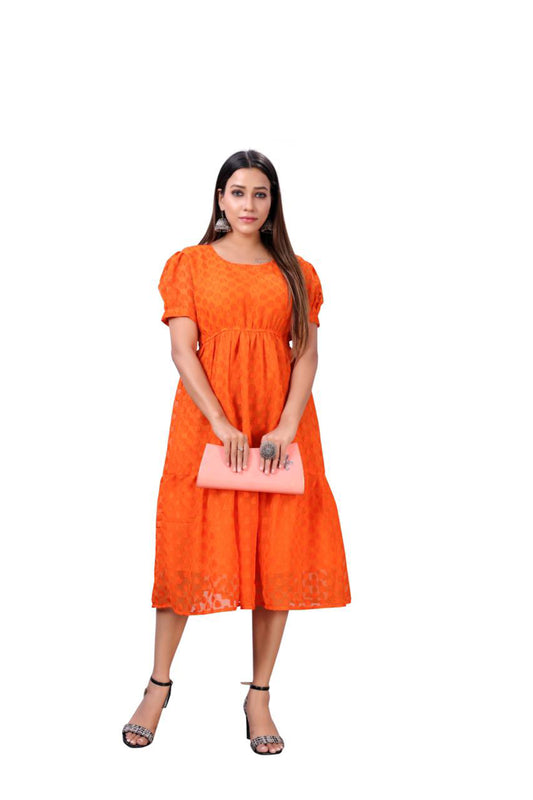 Orange Georgette dress