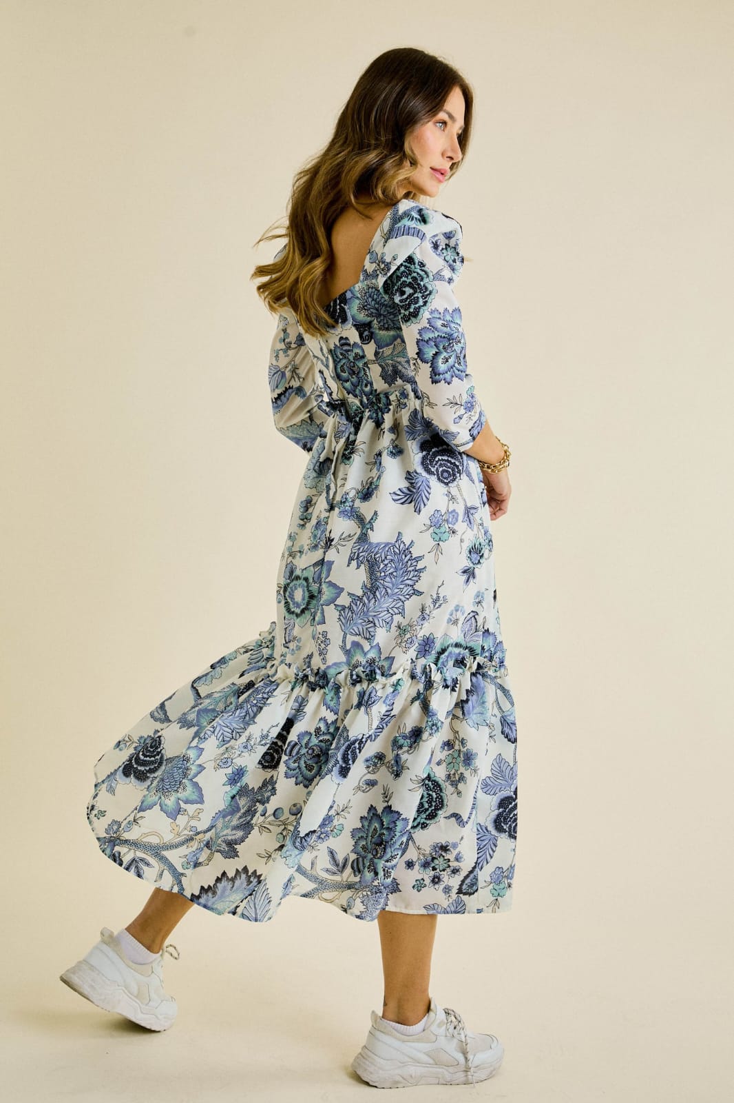 Blue Vintage Floral Dress